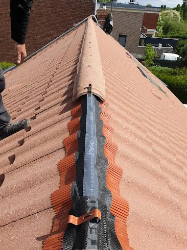 Toiture d'une maison de la commune Bavay