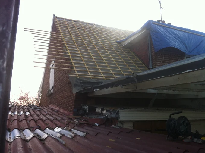 Toiture d'une maison de la commune Capinghem