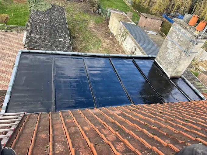 Toiture d'une maison de la commune Condé-sur-l'Escaut