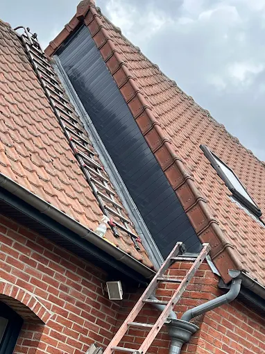 Toiture d'une maison de la commune Coudekerque-Branche