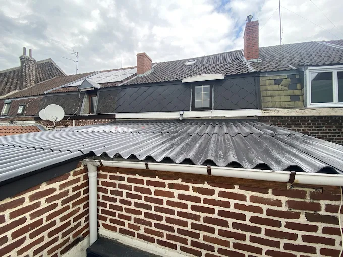 Toiture d'une maison de la commune Fournes-en-Weppes